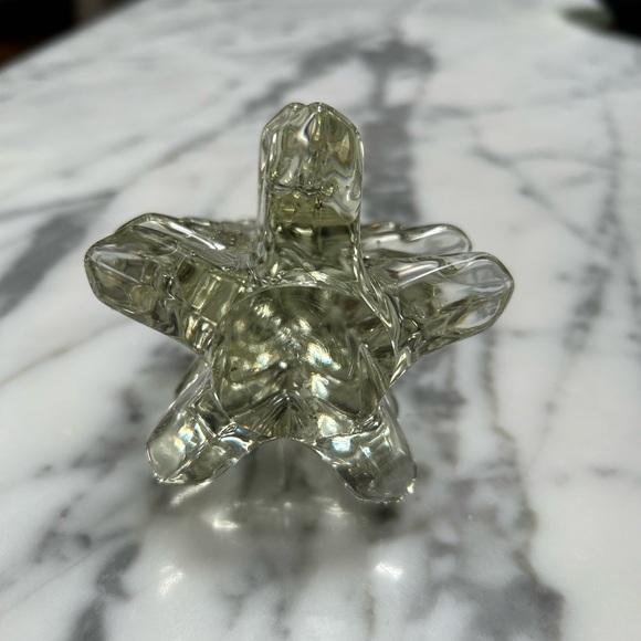 5.5” Vintage Clear Golden/Champagne Glass Christmas Tree - Picture 4 of 6